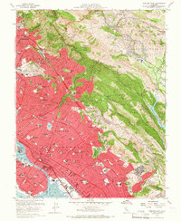 Oakland East 1959 topographic map thumbnail