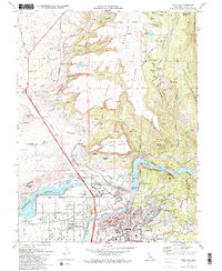 Oroville 1970 topographic map thumbnail
