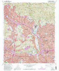 Pasadena 1966 topographic map preview