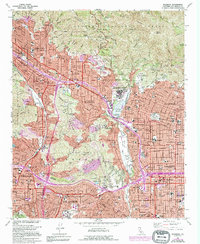 Pasadena 1966 topographic map thumbnail