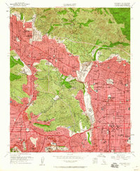Pasadena 1953 topographic map thumbnail