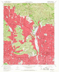 Pasadena 1966 topographic map preview
