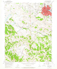 Petaluma 1953 topographic map thumbnail