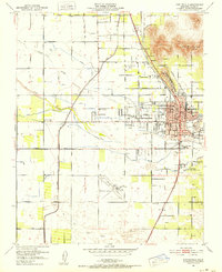 Porterville 1951 topographic map thumbnail