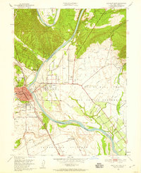 Red Bluff East 1951 topographic map thumbnail
