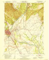Red Bluff East 1951 topographic map thumbnail
