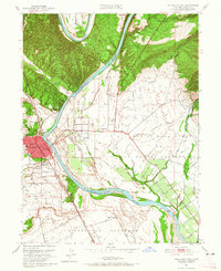 Red Bluff East 1951 topographic map thumbnail