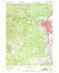 Redding 1957 topographic map thumbnail