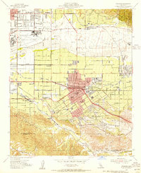 Redlands 1954 topographic map thumbnail
