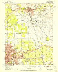 Riverbank 1953 topographic map thumbnail