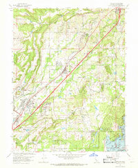Rocklin 1967 topographic map thumbnail