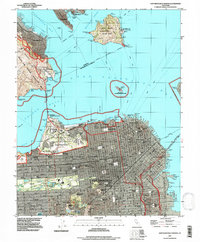 San Francisco North 1993 topographic map thumbnail