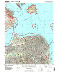 San Francisco North 1995 topographic map thumbnail