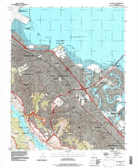 San Mateo 1993 topographic map thumbnail