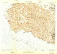 San Pedro Hills 1928 topographic map thumbnail