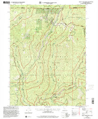 Shelly Creek Ridge 1997 topographic map thumbnail