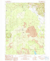 Timbered Crater 1990 topographic map thumbnail