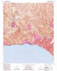 Topanga 1991 topographic map thumbnail