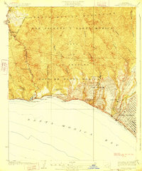 Topanga Canyon topographic map thumbnail