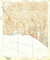 Topanga Canyon 1928 topographic map thumbnail