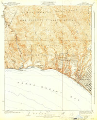 Topanga Canyon 1928 topographic map thumbnail