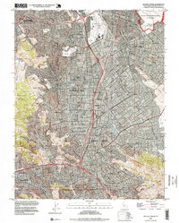 Walnut Creek 1995 topographic map thumbnail