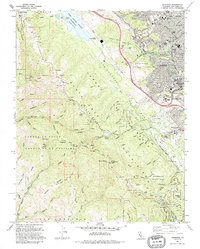 Woodside 1991 topographic map thumbnail