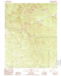 Wren Peak 1986 topographic map thumbnail