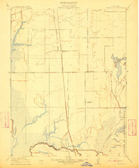 Bruceville 1910 topographic map thumbnail