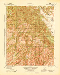 Cholame Hills 1943 topographic map thumbnail
