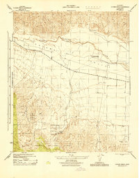 Cuyama Ranch 1943 topographic map thumbnail