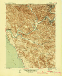 Duncans Mills 1945 topographic map thumbnail