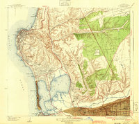 La Jolla 1943 topographic map thumbnail