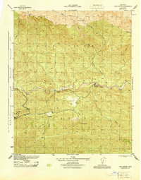 Lion Canyon 1944 topographic map thumbnail