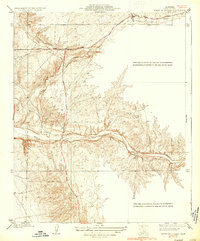 North of Oildale 1936 topographic map thumbnail