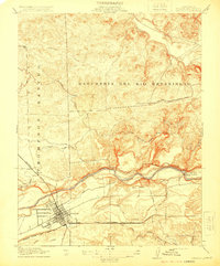 Oakdale 1915 topographic map thumbnail