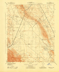 Pyramid Hills 1943 topographic map preview