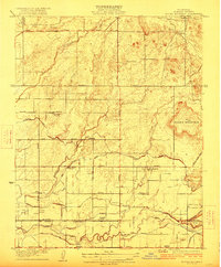 Round Mountain 1922 topographic map thumbnail