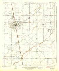 Tulare 1927 topographic map thumbnail