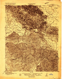 San Juan Bautista 1915 topographic map preview