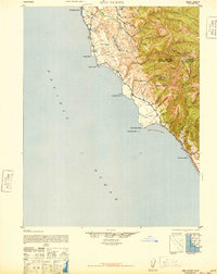 Ano Nuevo 1942 topographic map thumbnail