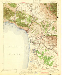 Arroyo Grande 1942 topographic map thumbnail