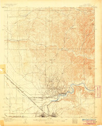 Bakersfield 1906 topographic map thumbnail