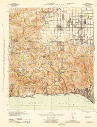 Calabasas 1944 topographic map thumbnail