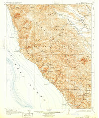 Cape San Martin 1921 topographic map thumbnail