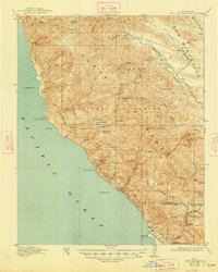 Cape San Martin 1921 topographic map thumbnail