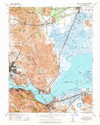 Carquinez Strait topographic map thumbnail