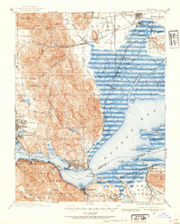 Carquinez Strait 1896 topographic map thumbnail