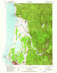 Crescent City 1952 topographic map thumbnail