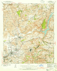 El Cajon 1939 topographic map thumbnail